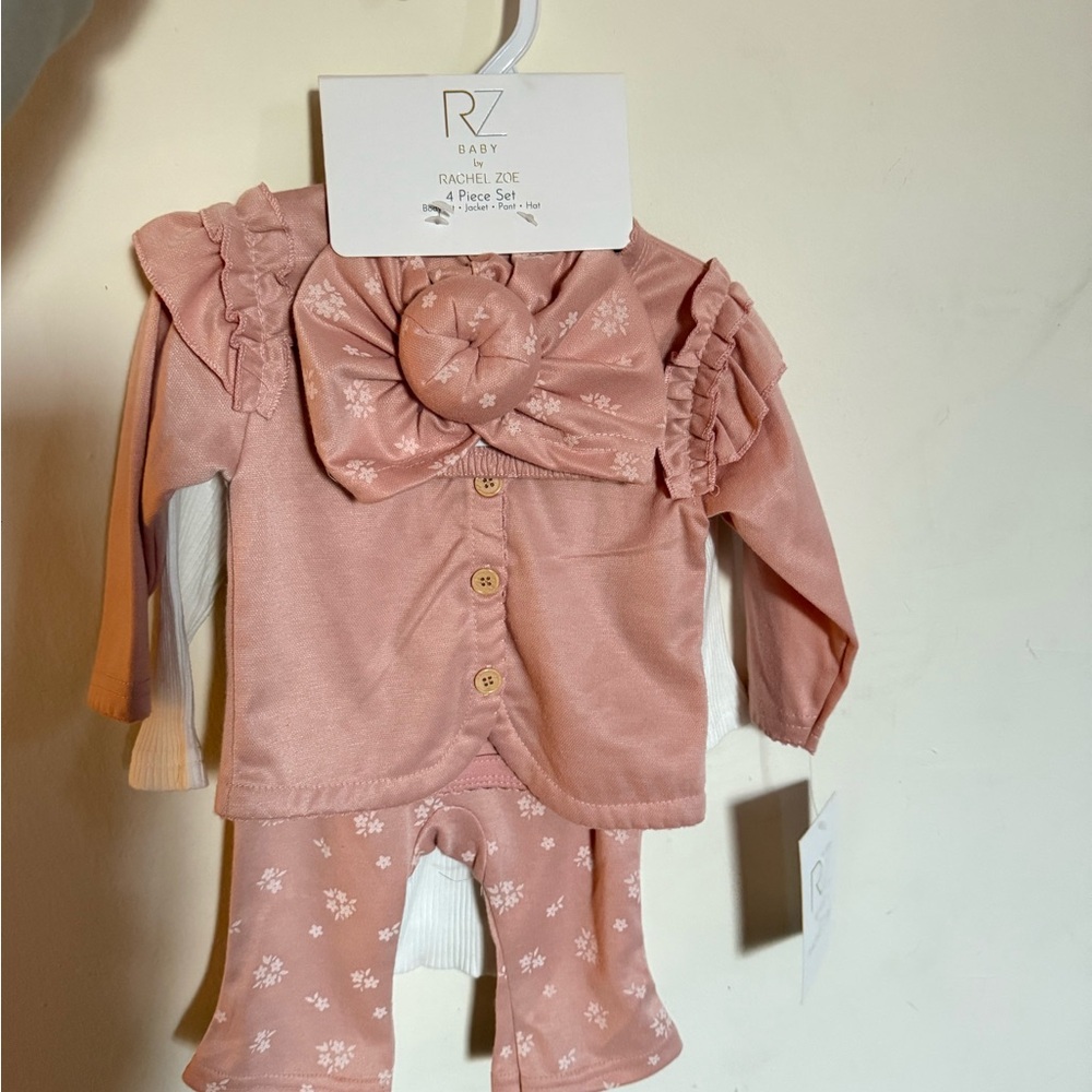 Rachel Zoe Pink Baby Outfit Set